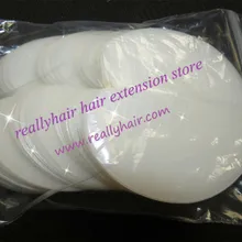 100 шт. круглый волосы щит диск/Пластик тепла слияние шаблон защитник щит для наращивания волос я Tip