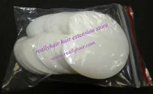 Free shipping 100pcs Round hair shield disc Plastic heat fusion protector shield template for I tip