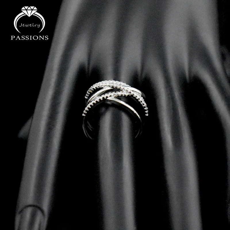 Новая Мода Серебряная пластина открытое широкое регулируемое кольцо выдалбливают Многослойные стразы кольцо для женщин Bague кольца анильос ювелирные изделия