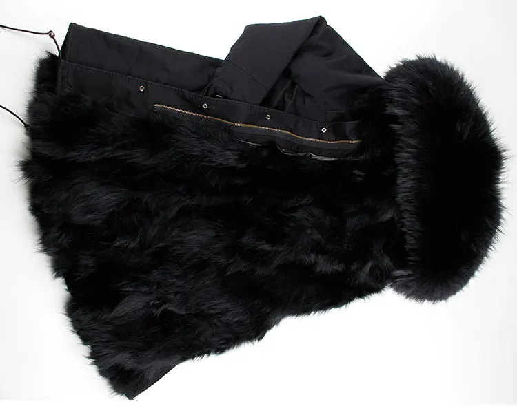 Куртка из натурального Лисьего меха серого цвета Maomaokong, модное пальто из натурального меха для женщин, Длинные парки, черная зимняя парка
