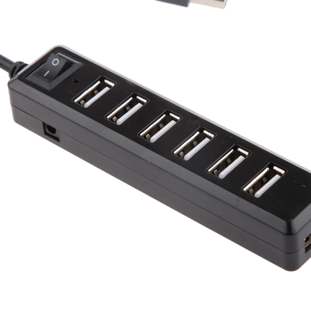 MagiDeal 2x High Speed 7 Port USB HUB 2.0 Multi Splitter Expansion PC Laptop Adapter  Power Supply Portable Charger