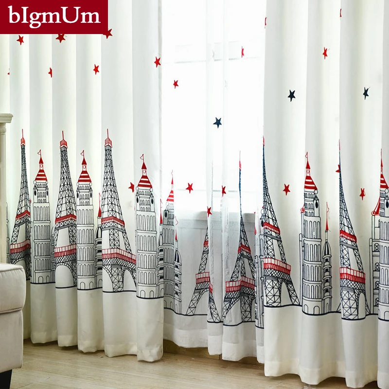 Новая вышивка Эйфелева лампа для гостиной спальни кухни светонепроницаемые окна