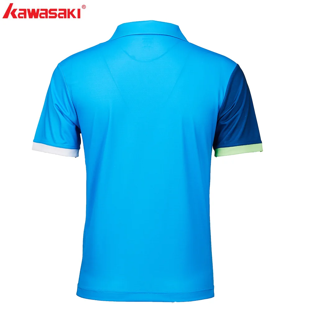 Kawasaki Для мужчин Настольный теннис Майки, футболки поло короткий рукав быстросохнущая полиэфирная Для мужчин Синяя команда тренировочный спортивный Костюмы ST-S1102