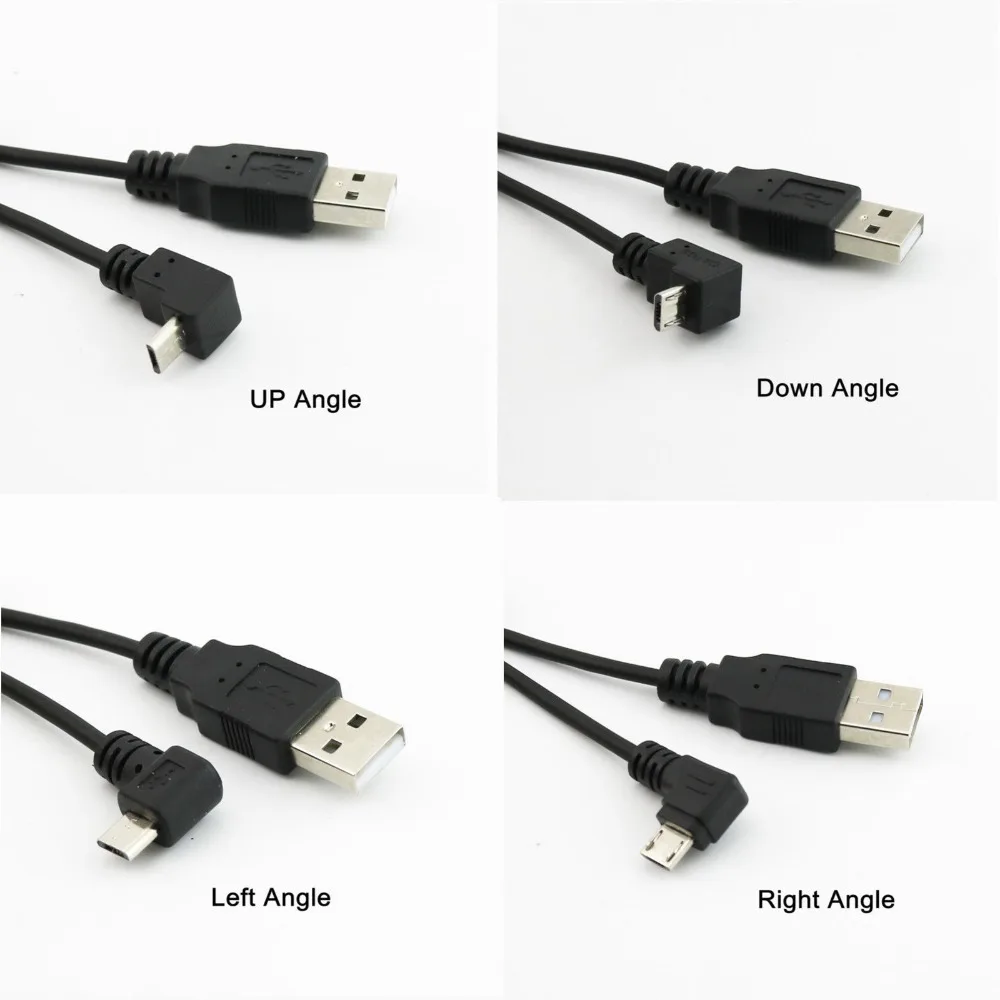 20x USB 2.0 A Male to Micro 5Pin Plug Adapter Spiral Coiled Cable Cord 5FT/1.5M Left/Right/UP/Down Angle | Электроника