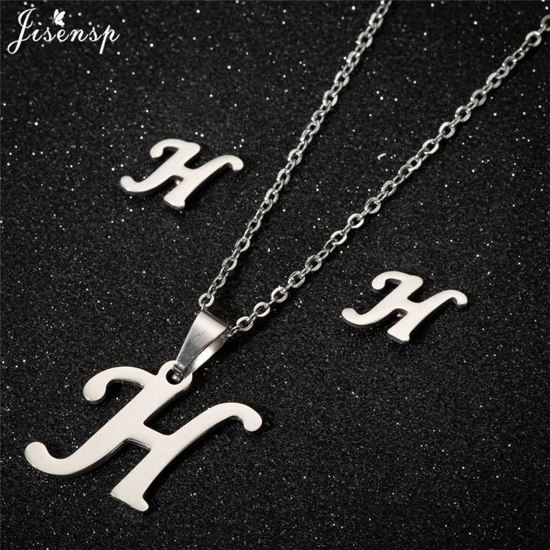 Jisensp, персонализированное A-Z ожерелье с подвеской в виде буквы алфавита, Золотая цепочка, оригинальное ожерелье s, подвески для женщин, ювелирные изделия, Прямая поставка
