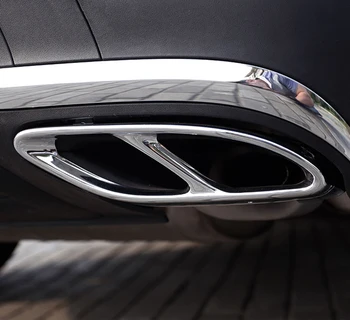 

For Mercedes Benz W212 E Class 2014-2017 GLE W166 C292 GLS 400 CLA Class 2016-2017 Car-styling AMG Rear Exhaust Pipe Cover Trim