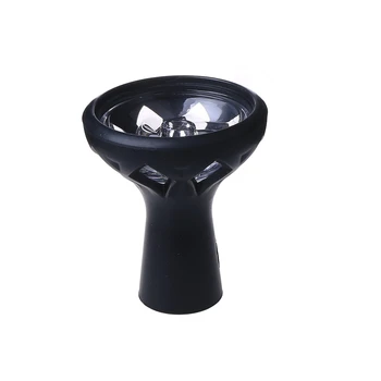 

Smoking Dogo Vortex Silicone Hookah Bowl For Charcoal Hose Hookahs Accessories Bowl With Glass Plate Diamater 9cm