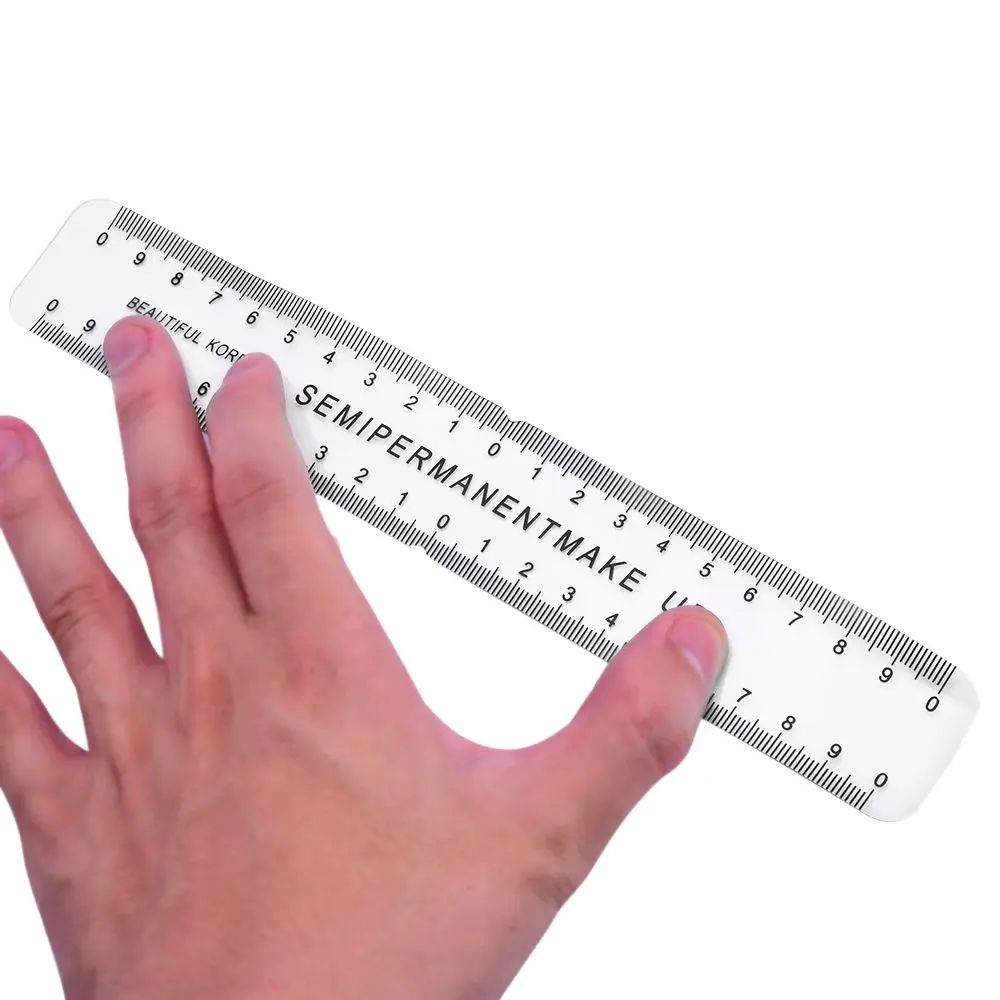 

Permanent Makeup Stencils Plastic Eyebrow Ruler Measure Tool Makeup Reusable Eyebrow Ruler Tool Measures