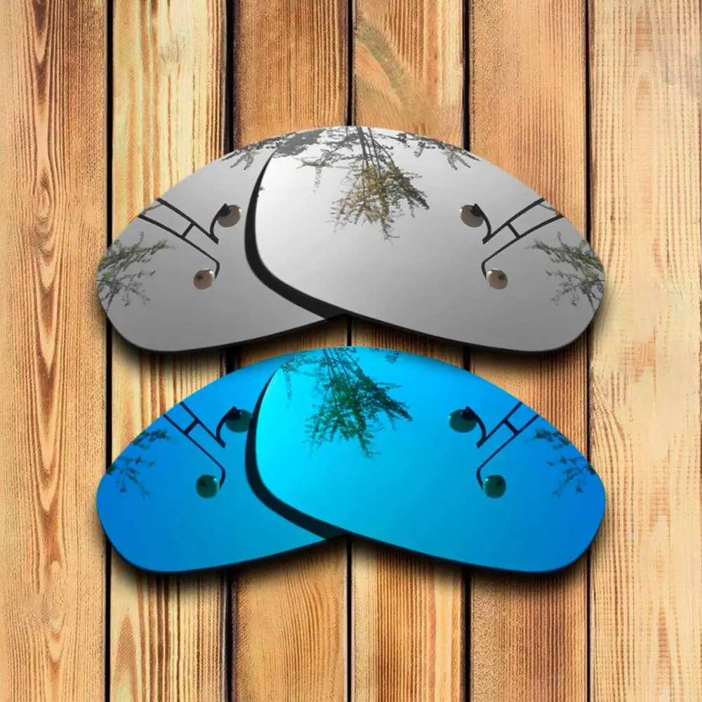2 пары точно вырезанные поляризованные Сменные линзы для Juliet Sunglass-много цветов - Цвет линз: Chrome-Blue Mirrored