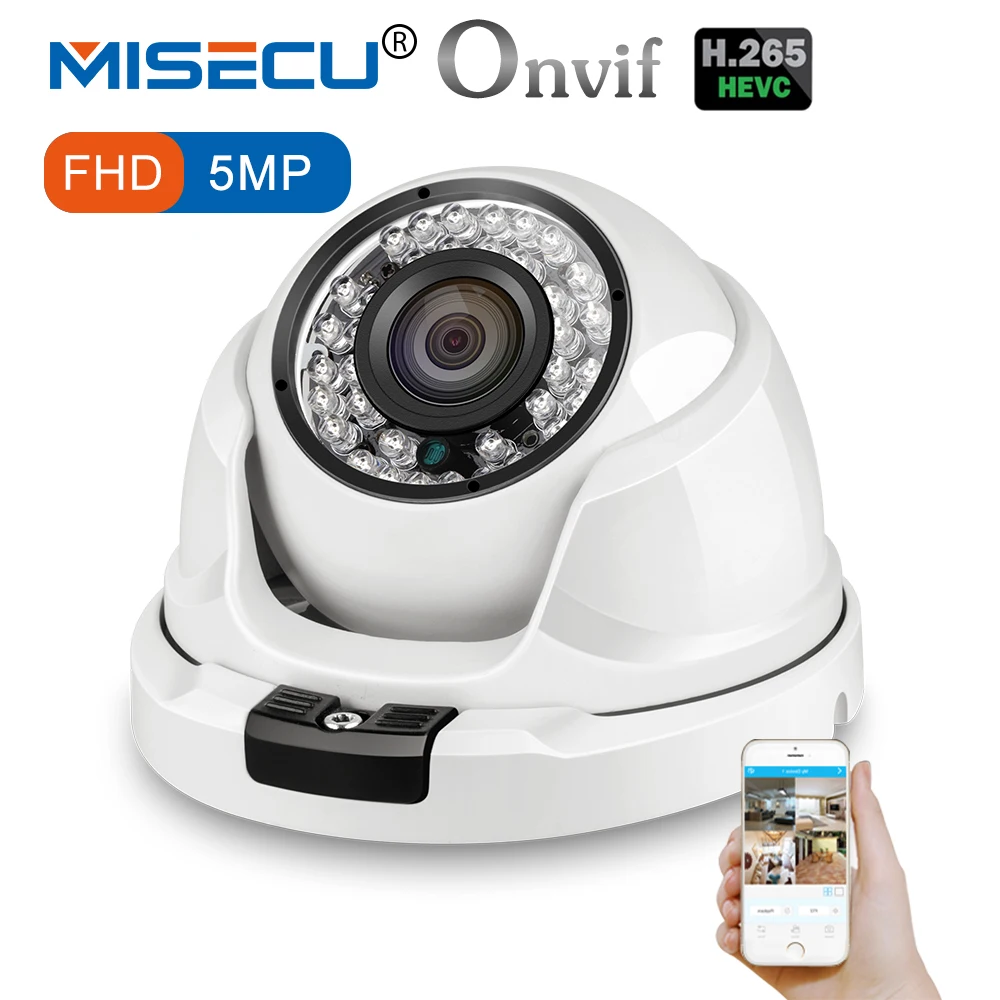 

MISECU H.265 Indoor IP Camera 5MP 4MP Optional Motion Detection Mobile Monitoring Email Alert ONVIF P2P CCTV Camera Security