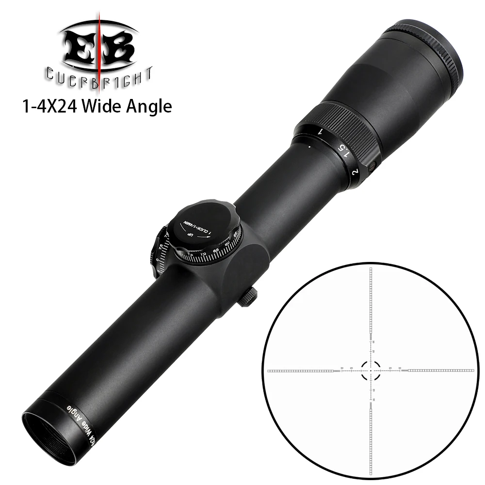 

EB 1-4X24 FFP Wide Angle Compact Sight Hunting Riflescopes First Focal Plane Glass Etched Reticle Tactical Rifle Scope