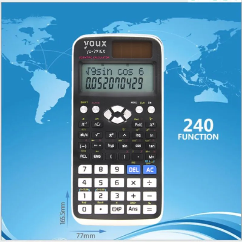 991EX двойной мощности научный калькулятор 12 цифр ABS дисплей Calculadora Cientifica