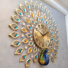Хит, европейские 3D часы с павлином, креативные, Reloj De Pared, современный дом, немой, сделай сам, Феникс, настенные часы, модные декоративные кварцевые часы