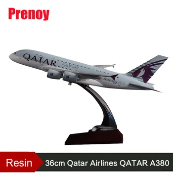 

36cm Resin A380 Qatar Airlines Airbus Model QATAR International Aviation Airways Aircraft Model A380 Airplane Plane Model Toy