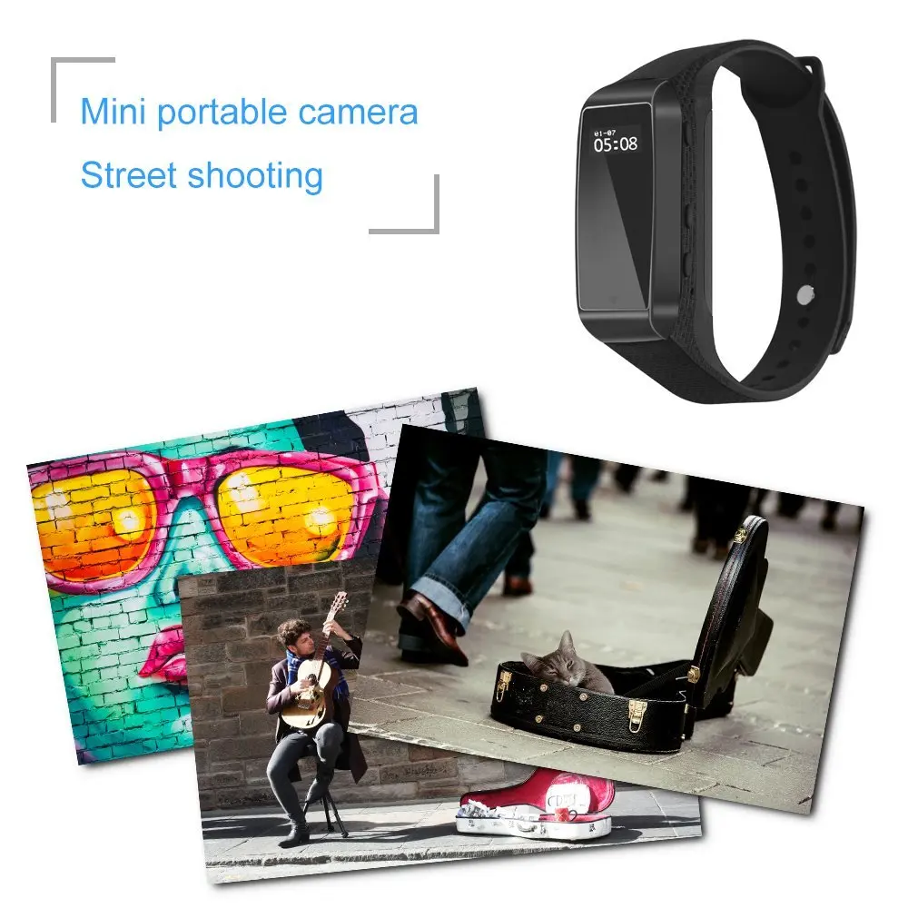 Fitness Track Mini Camera Bracelet Function Outdoor Sport Using Digital Secret Cam Micro Wearable Smart Watch Espia VoiceRecord