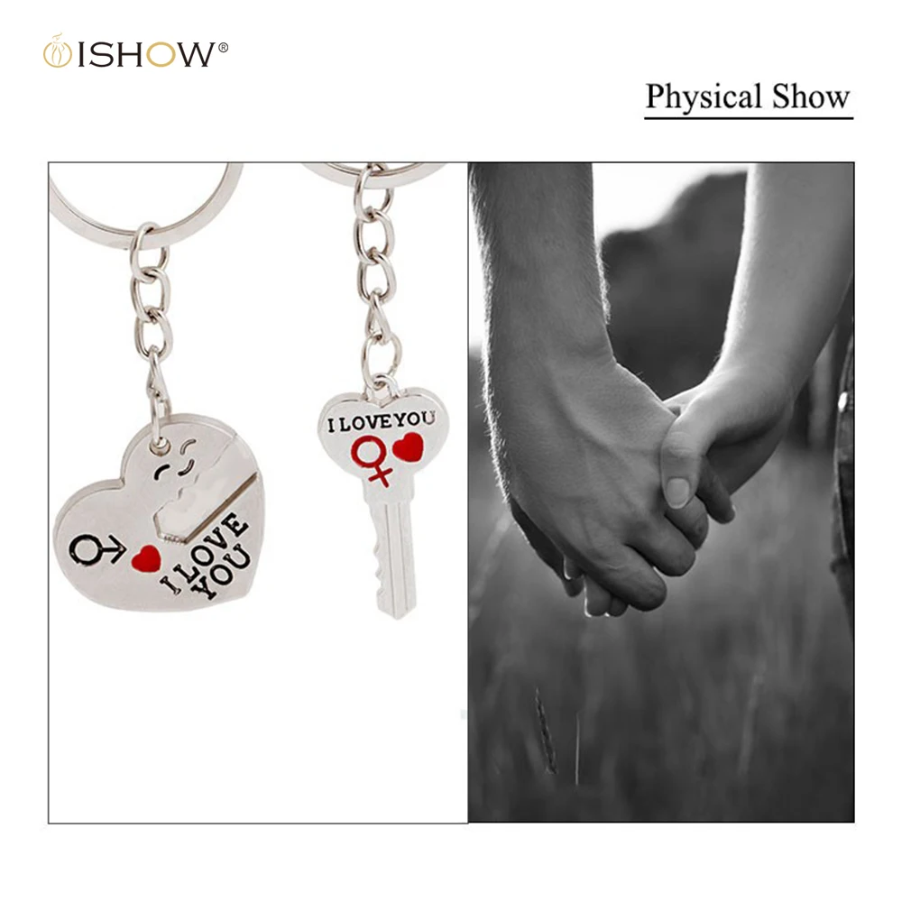 Couple Keychain key ring Chaveiros wholesale gift for best friend love