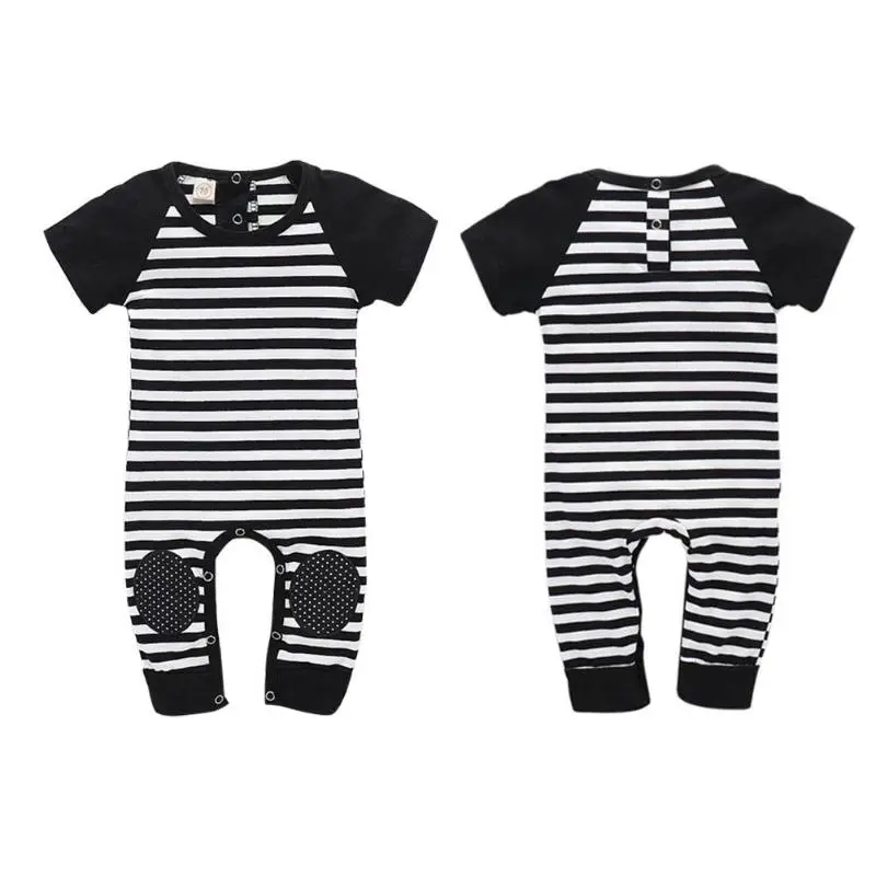 

Baby One Piece Stripe Print Short Sleeve Romper Baby Cotton Soft Romper Summer Jumpsuits Short Sleeve Overalls Coveralls Romper