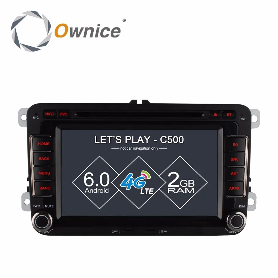 Ownice 4 core Android 6. 0 2G Оперативная память 2 DIN dvd-плеер автомобиля для Volkswagen Гольф 5 6 Touran