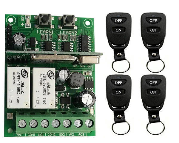 DC9V 12V 24V 10A 2CH RF беспроводной пульт дистанционного управления приемник + ремень