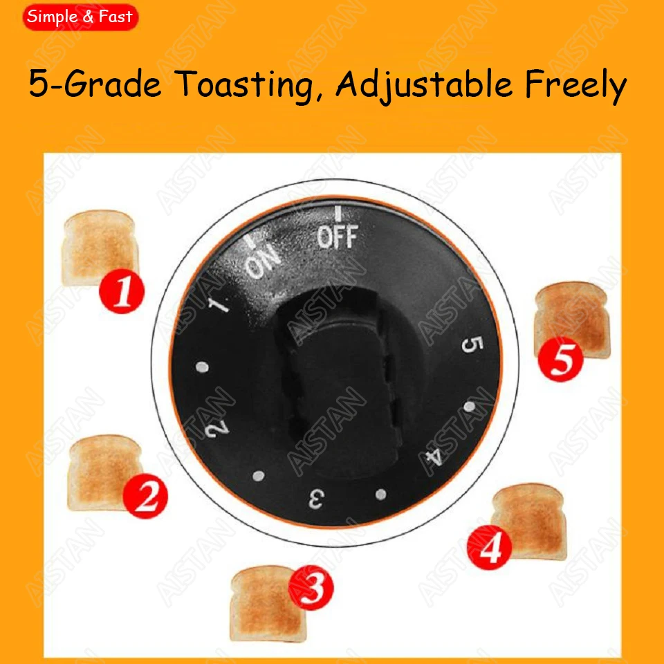 ETS4/ETS6 Electrical Commercial Bun Sandwich Bread Toaster Oven Machine For Kitchen Equipment