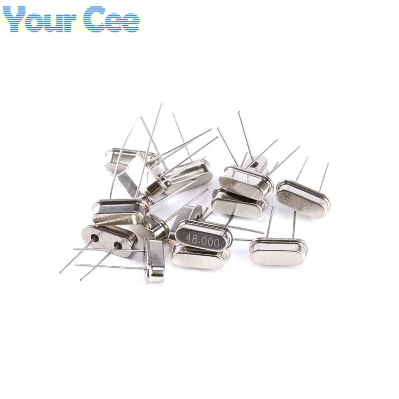 10pcs 48M 48MHZ Mini Crystal Oscillator Passive Quartz Resonator HC-49S