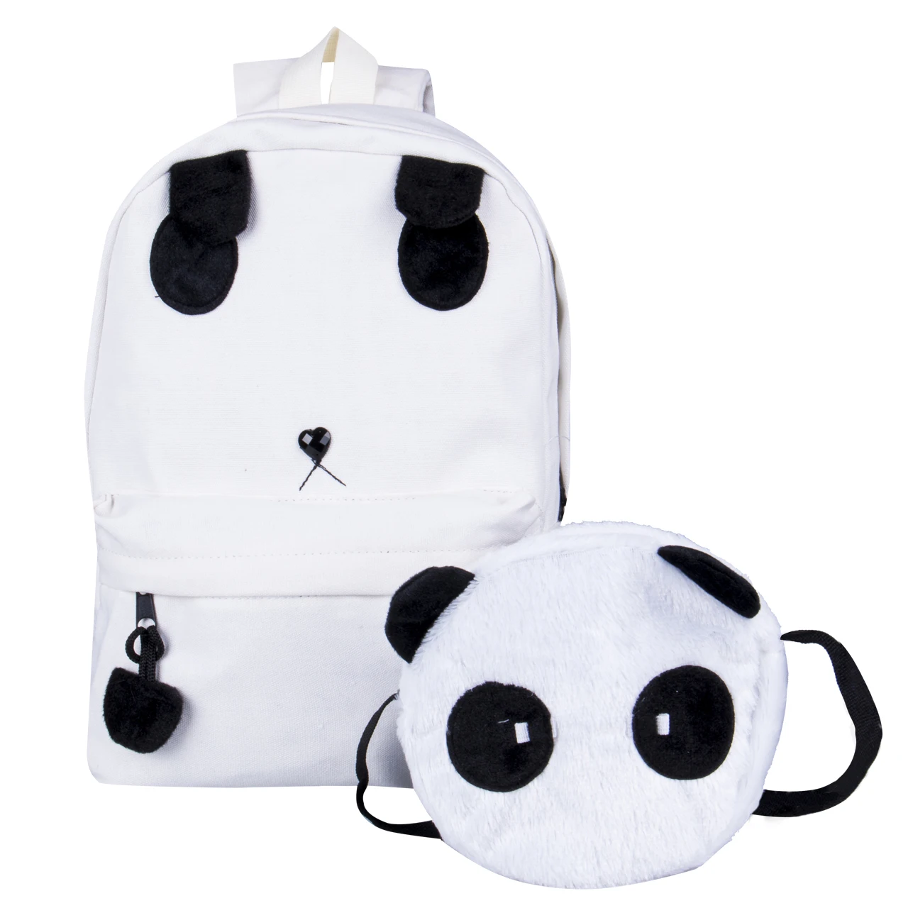 2 шт. в комплекте, милый рюкзак с пандой для женщин, девочек, панды, мамы, малышей, сумки на плечо, сумка на плечо и рюкзак - Цвет: Бежевый