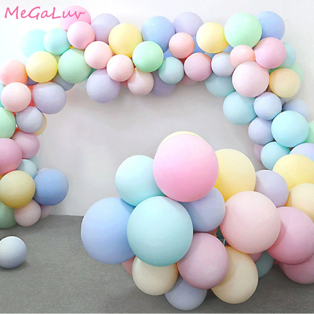 30個5 10インチマカロンラテックスバルーン誕生日風船誕生日パーティーの装飾ベビーシャワーの結婚式golobos Ballons Accessories Aliexpress