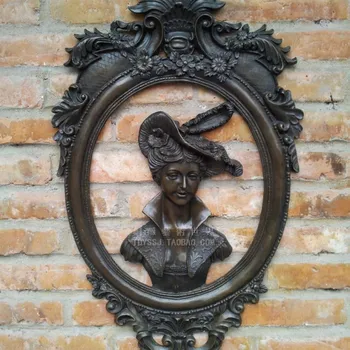 

Old antique Bronze Arts & Crafts Beauty wall copper sculpture crafts hangings fashion classical home decoration