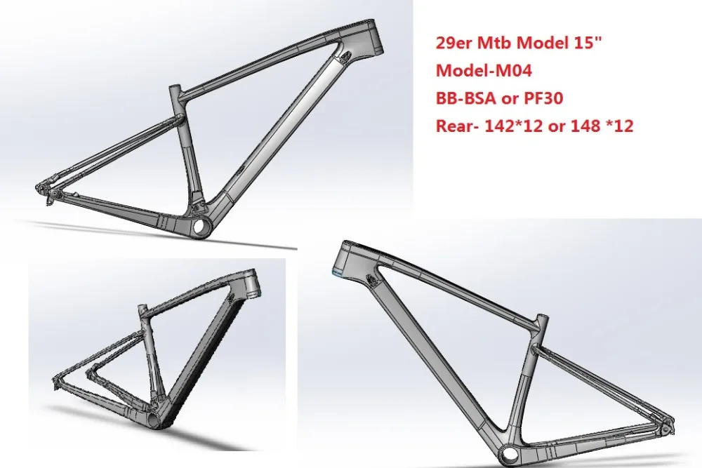 Новейшая карбоновая mtb рама 29er 27,5 ER 15 17 19 BSA BB30 коническая рама для горного велосипеда 2 года