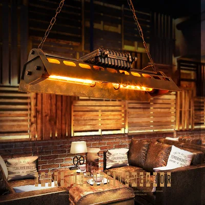 

Loft iron pendant light 4 edison bulbs. nightclub industrial Steampunk metal punk lamp Vintage retro deco Lighting Fixture