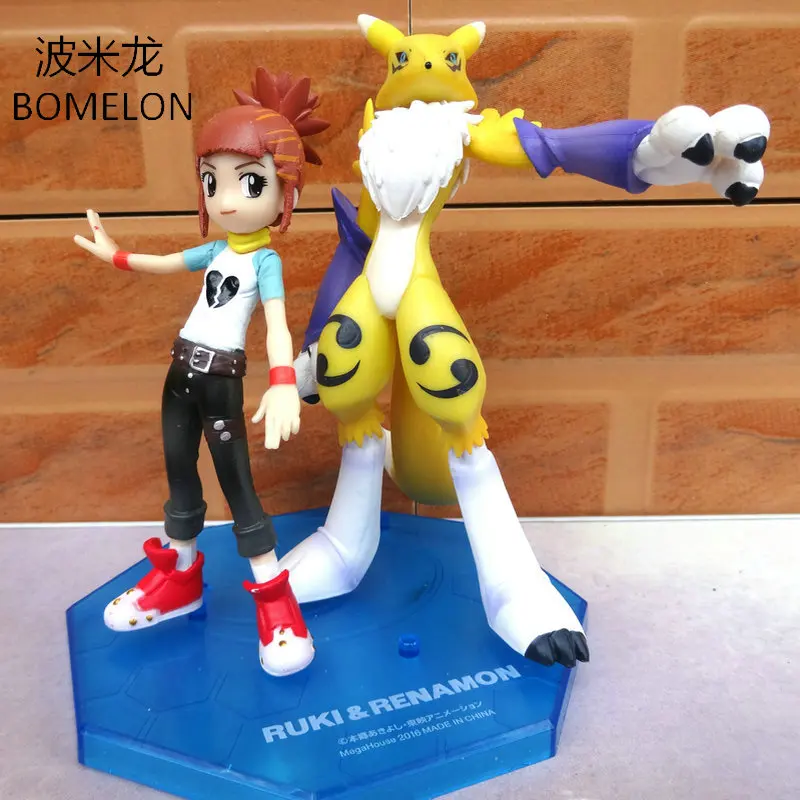 

Digimons Toys Action Figures Makino Ruki+Renamon Game Anime Figures Vinyl Doll Toys for Children Boys Birthday Christmas Gift