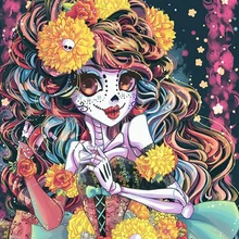 DIY elmas mozaik Anime kız resmi Rhinestones elmas nakış karikatür elmas boyama çapraz dikiş