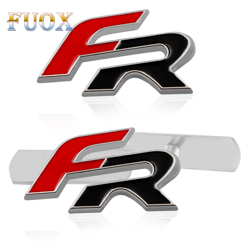 

Metal FR Racing Car Front Hood Grille Badge rear Emblem car tail sticker for Audi BMW SEAT Ibiza Leon Altea Car Styling