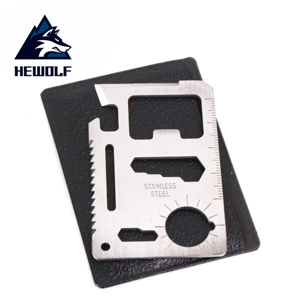 Camping Survival Tool Army Sliver Stainless Steel SOS Rescue Outdoor Tools Multi functiona