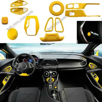 

Stainless yellow Interior Dash Trim Kit 12pcs/set For Chevrolet Camaro 2017 2018 2019
