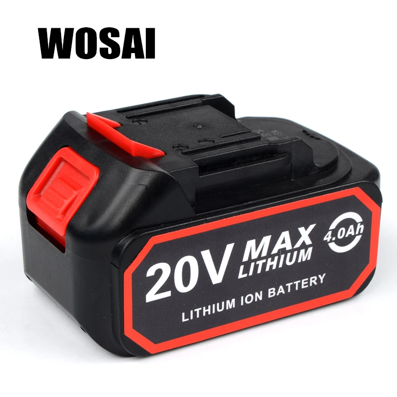 

WOSAI 4.0AH 20V Power Tools Lithium Battery Pack Replacement Battery Applicable Machine Model WS-B6 WS-L6 WS-H5 WS-F6