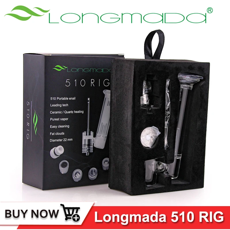 Оригинальный атомайзер Longmada 510 Rig Tank керамический испаритель стеклянный фильтр в