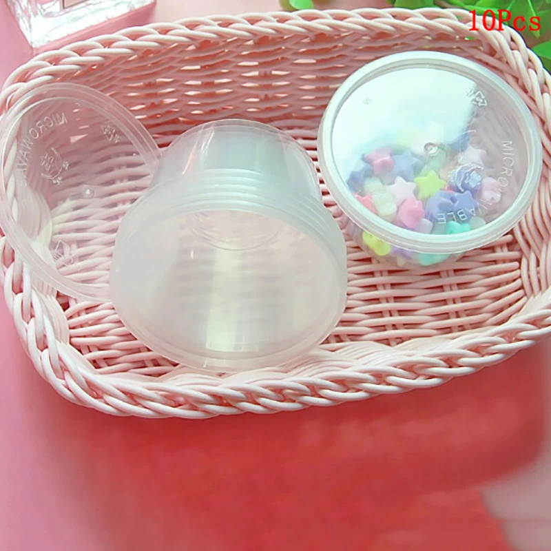 Boxi 10/20pcs/Lot 150ml Slime Box Plastic Slime Container Transparent  Storage Box With Lids For Fluffy Clear Crystal Slime - AliExpress
