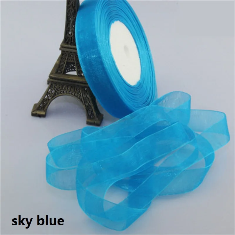 45m/lot 2cm Silk Tulle Organza Ribbon For Packaging Gift Cake Balloon Wedding Birthday Party Decor Crafts Packing Supplies