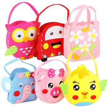 

Child Toy EVA Rubber Crafts DIY Stickers Kindergarten Toy Material Cartoon Bag Children Toys Girl Handicrafts Kids Craft Kits