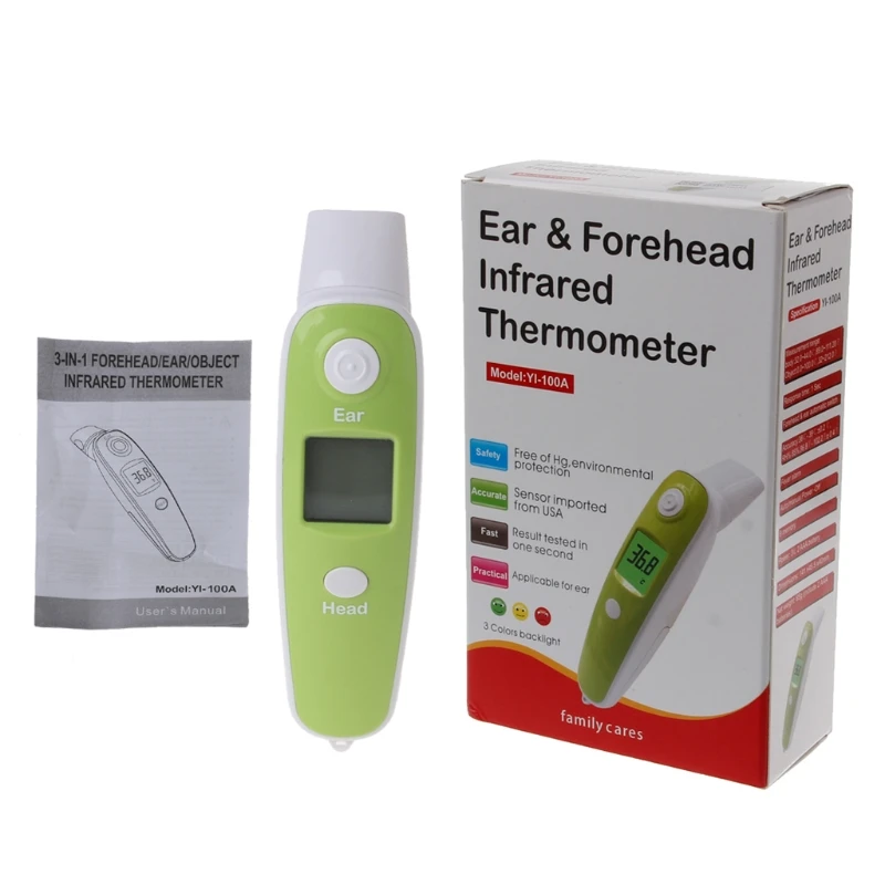 Baby Digital IR LCD Infrared Dual Mode Forehead and Ear Adult Body Thermometer