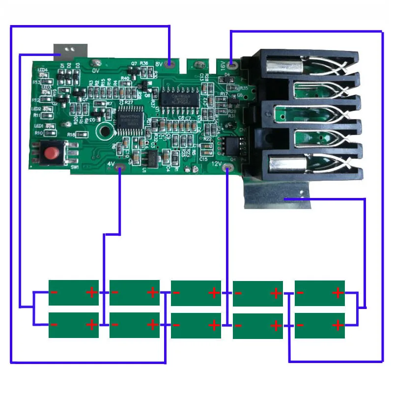 M18-10 литий-ионный аккумулятор пластиковый чехол PCB защита для зарядки монтажная плата корпус для Милуоки 18 в 3.0Ah 6.0Ah аккумулятор