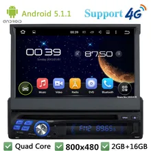 Quad Core 7″ 1Din Android 5.1.1 Universal Car DVD Multimedia Player Radio Stereo Screen PC USB FM BT 3G/4G WIFI GPS Map