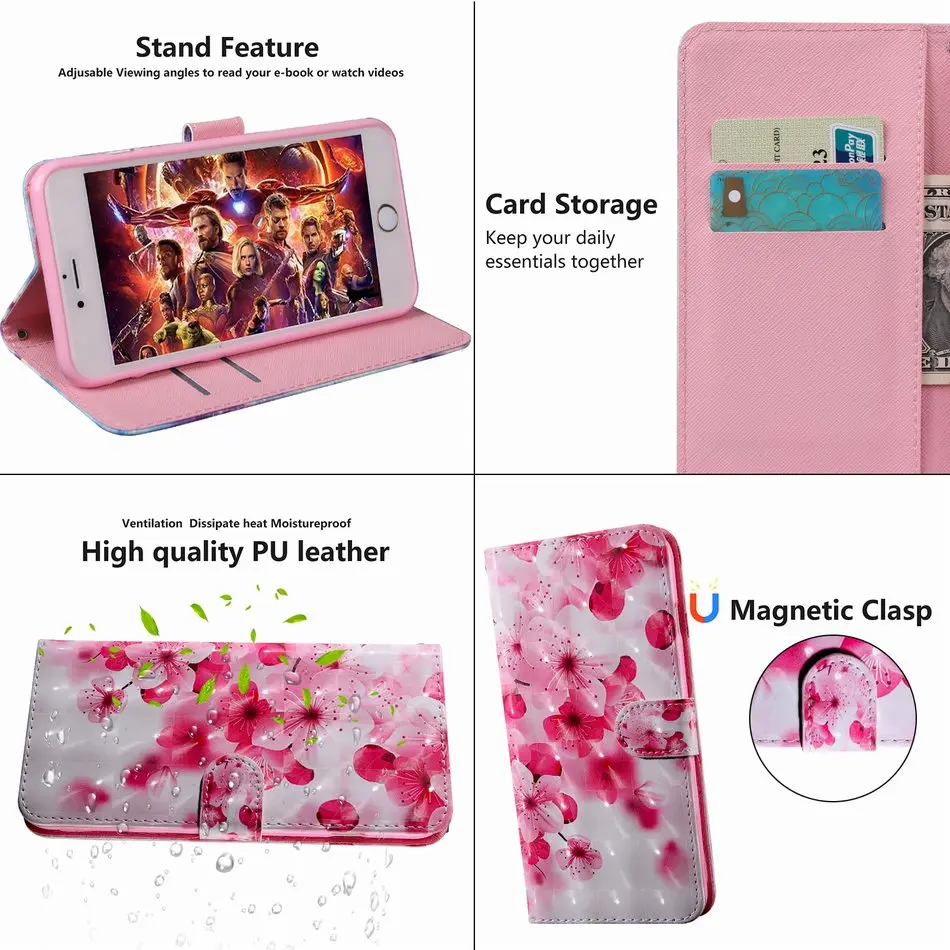 Кожаный 3D чехол с котом для Huawei P9 Lite Mini P20 Mate 10 20 Pro Nova 3 3i Honor 9i P Smart Plus Y6 2017 P29Z|Бамперы|