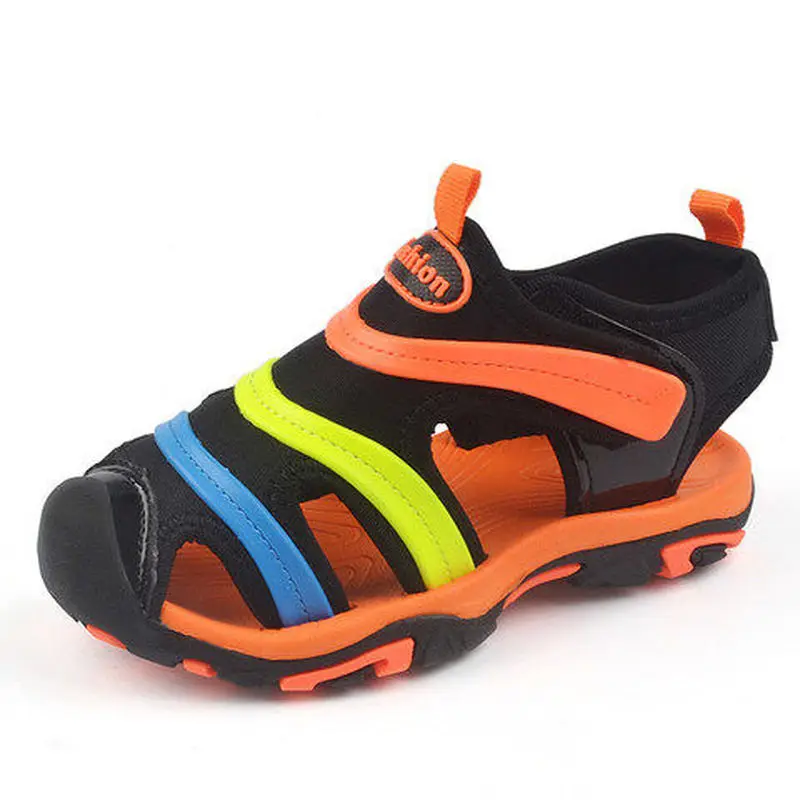 

2019 New Teenager Boys Comfortable Sandals Summer Beach Flat Casual Hook Children Casual Fashion Sport Sandal Shoes Size 32-37
