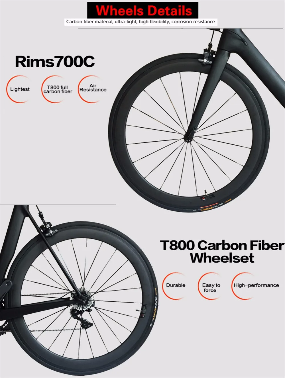 Sale Spcycle 2019 Full Carbon Road Bike,Complete Racing Bicycles with Ultegra R8000 22 Speed Groupsets ,T1000 Racing Carbon Bike 13