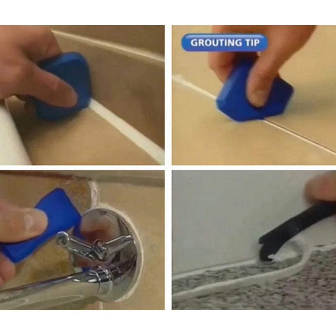 4Pcs Professional Caulking Tool Kit Joint Sealant Silicone Grout