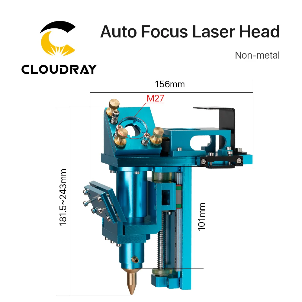 Cloudray CO2 Лазерная режущая головка металлическая Неметаллическая гибридная автоматическая фокусировка для лазерная резка, гравировальный станок