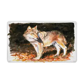 

Wolf Doormat Anti-Slip Entrance Mat Floor Rug Indoor Door Mats Home Decor, Rubber Backing X-Large
