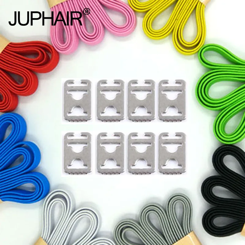 

JUP 8 Pairs Lazy Not Tie Shoelaces Metal Fashion Simple Without Laces Fluorescent Green without Closure on Flat Soles Lacing